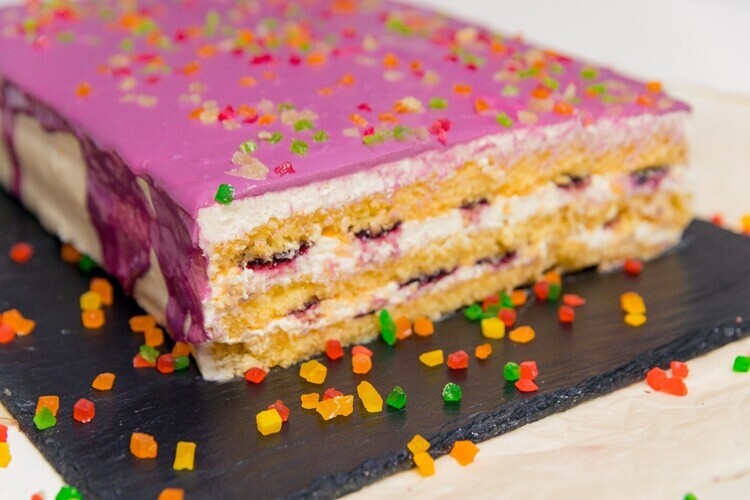 Торт Творожно-черничный